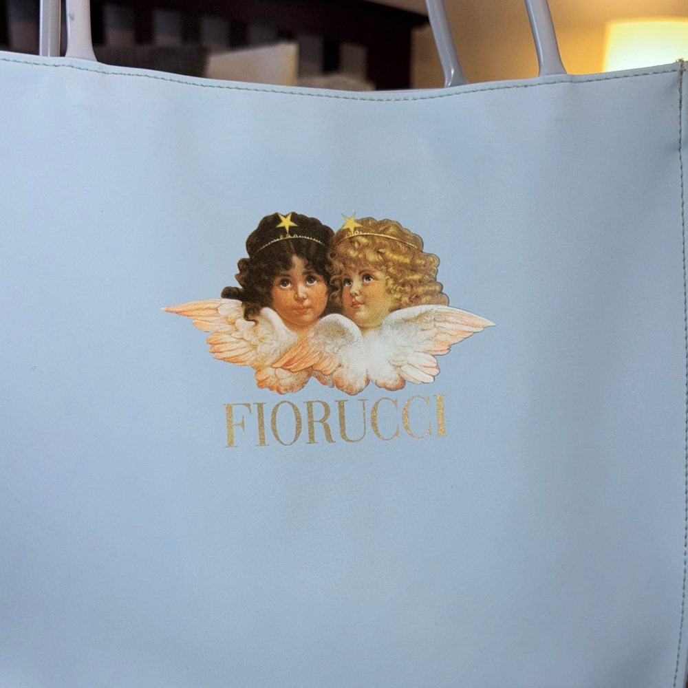 Fiorucci Light Blue Angel Graphic Tote - Picture 3 of 11
